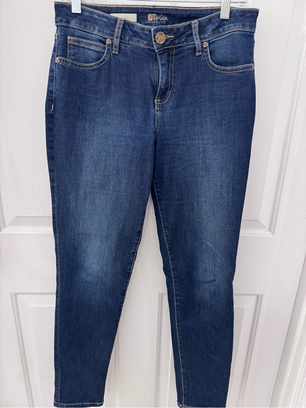 Kut from the Kloth Women's Dark Blue Stretch Diana Kurvy Skinny Jeans Women’s 8